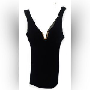 Elegant Black Sleeveless mini dress